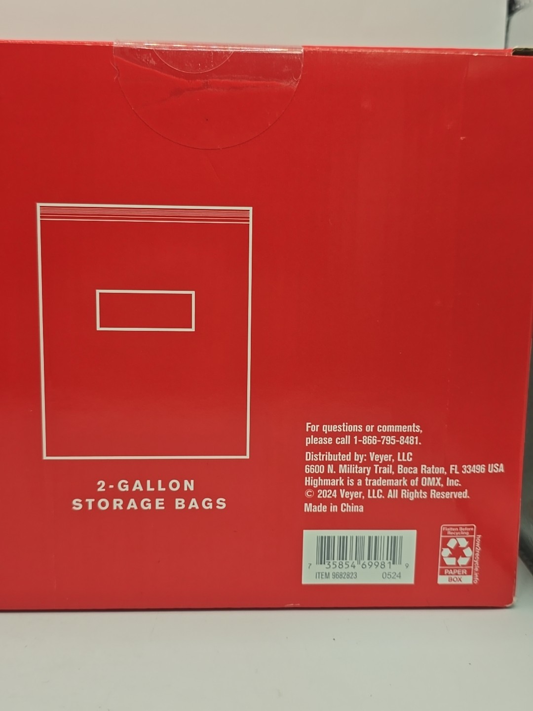 Highmark Clear Food/Item 100 Count Storage Bags 2 Gallon Zip Lock Zipper 13″x15″