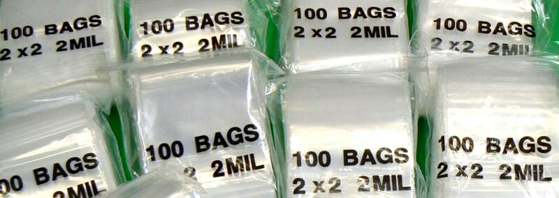 5000 Bags Zip Seal Lock Bags 2mil 2 x 2 Clear Small 2″ Square Baggies 5,000 Pcs