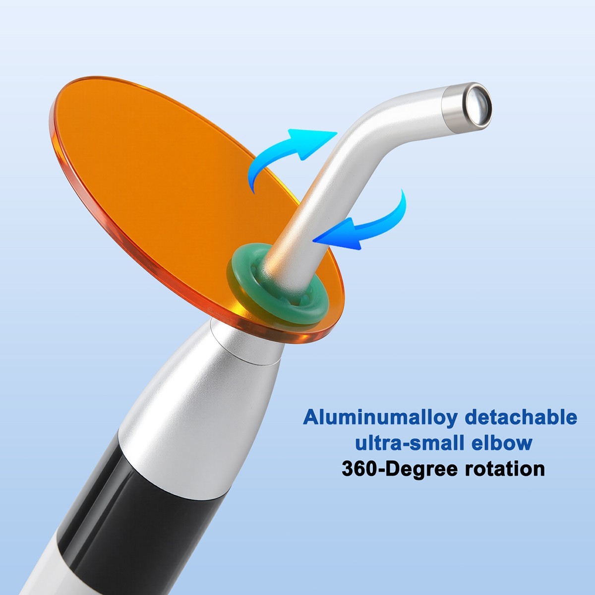 AZDENT Dental Wireless LED Orthodontics Curing Light Lamp 4000mw/cm² Blue Light