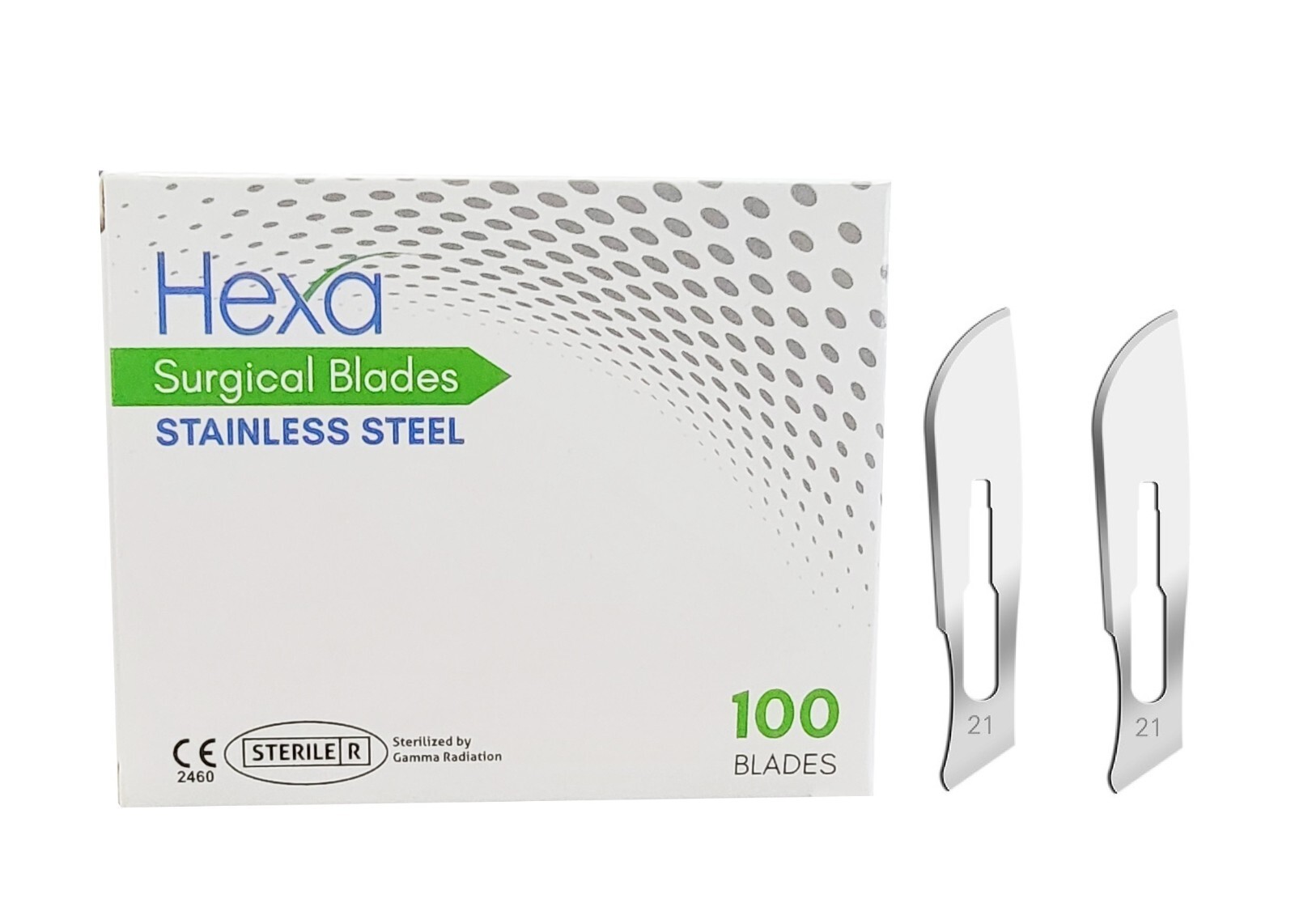 Hexa #21 Surgical Blades Stainless Steel 100 pcs