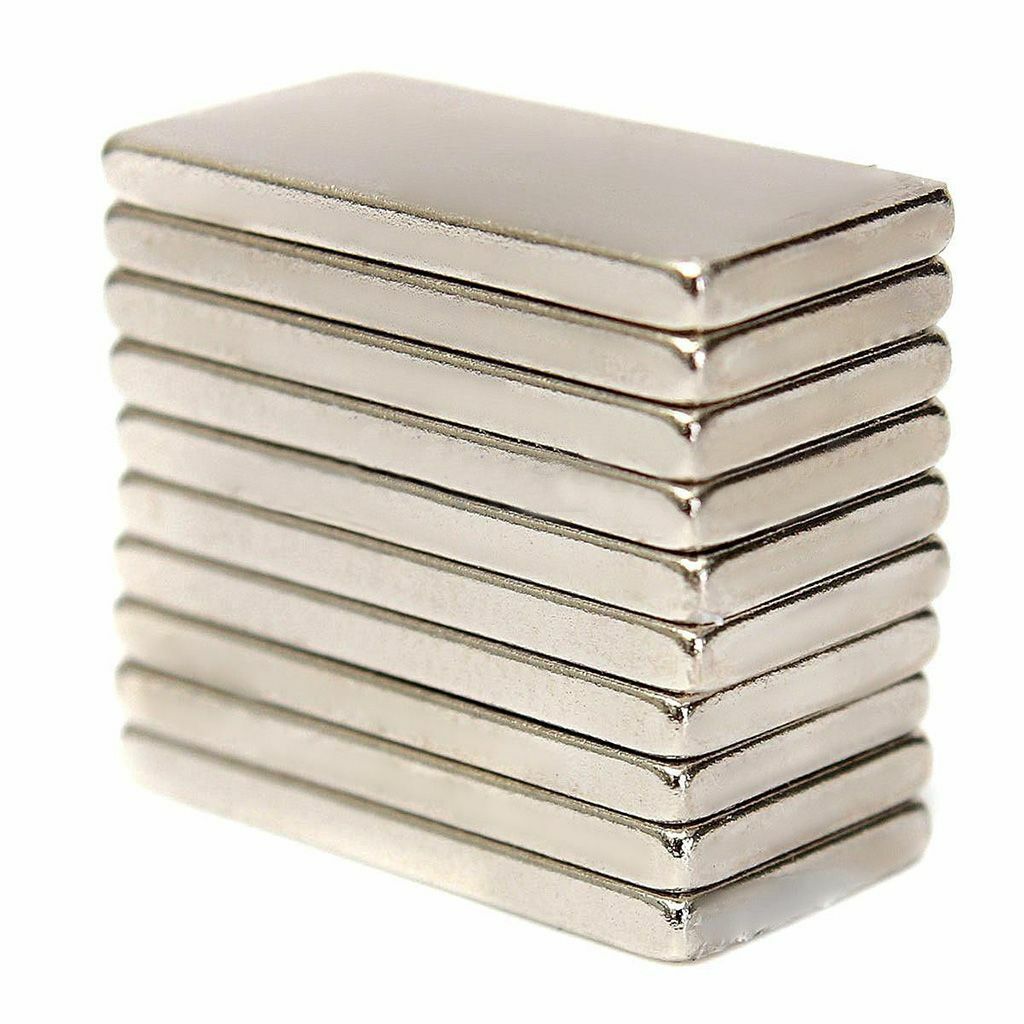 100PCS 20x10x2mm N52 Neodymium Block Magnet Super Strong Rare Earth Magnets Long