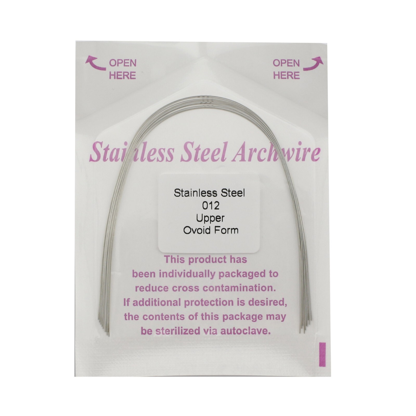 100pcs Dental Orthodontic Arch Wire Stainless Steel Ovoid Form Archwires Round