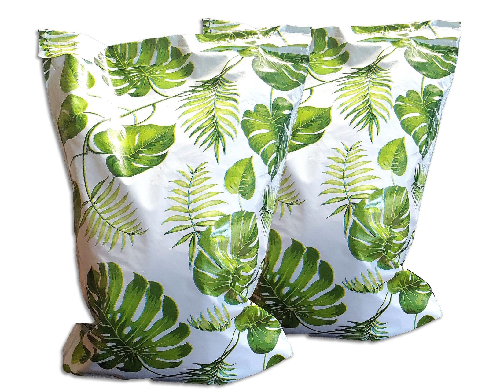 10×13, 14.5x19x4″ Tropical Palm Leaves Flat Poly Mailers Combo, Medium and Large