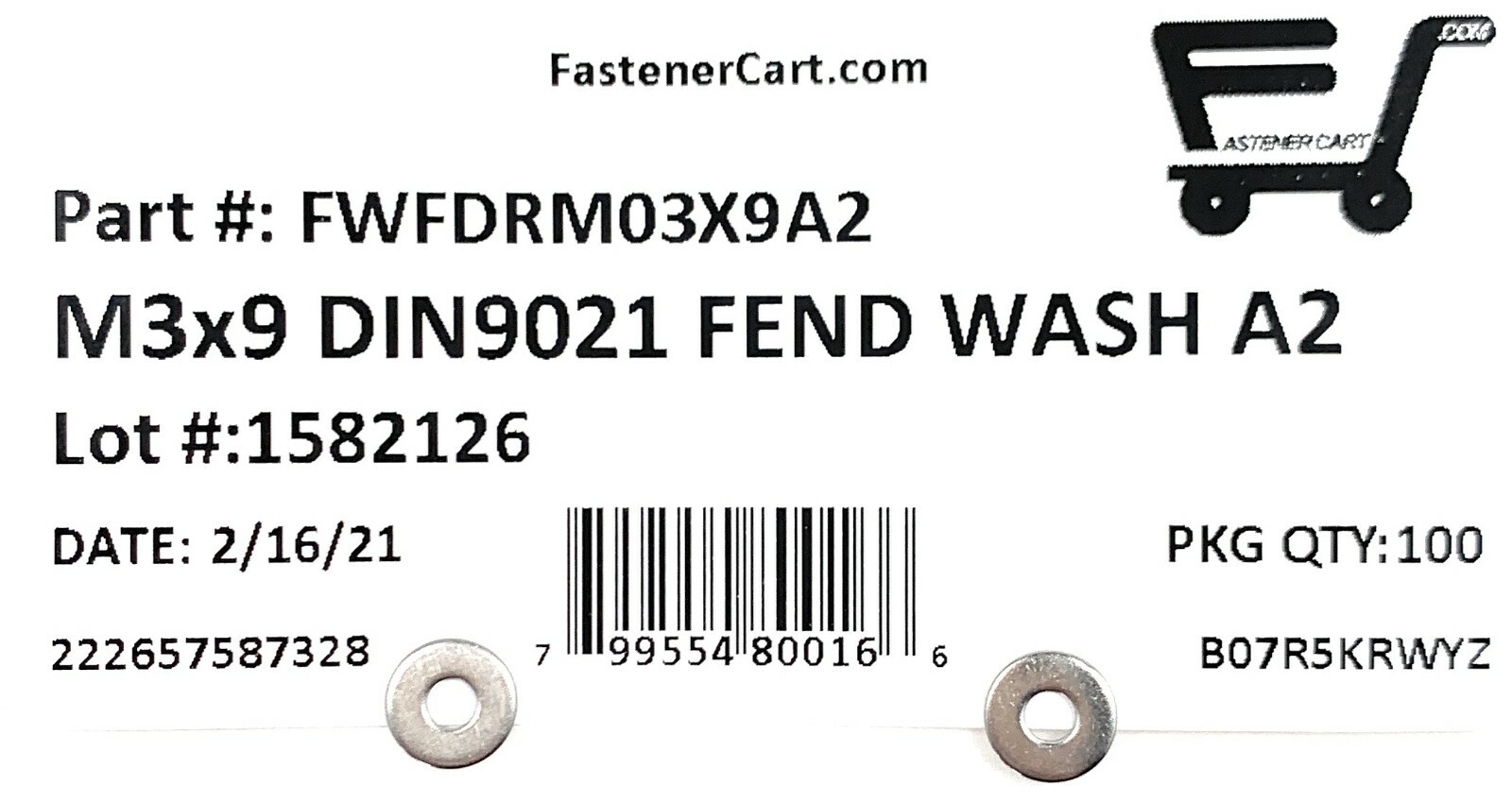(100) M3 Stainless Steel Fender Washer DIN9021 3mm Metric Large OD Washer A2