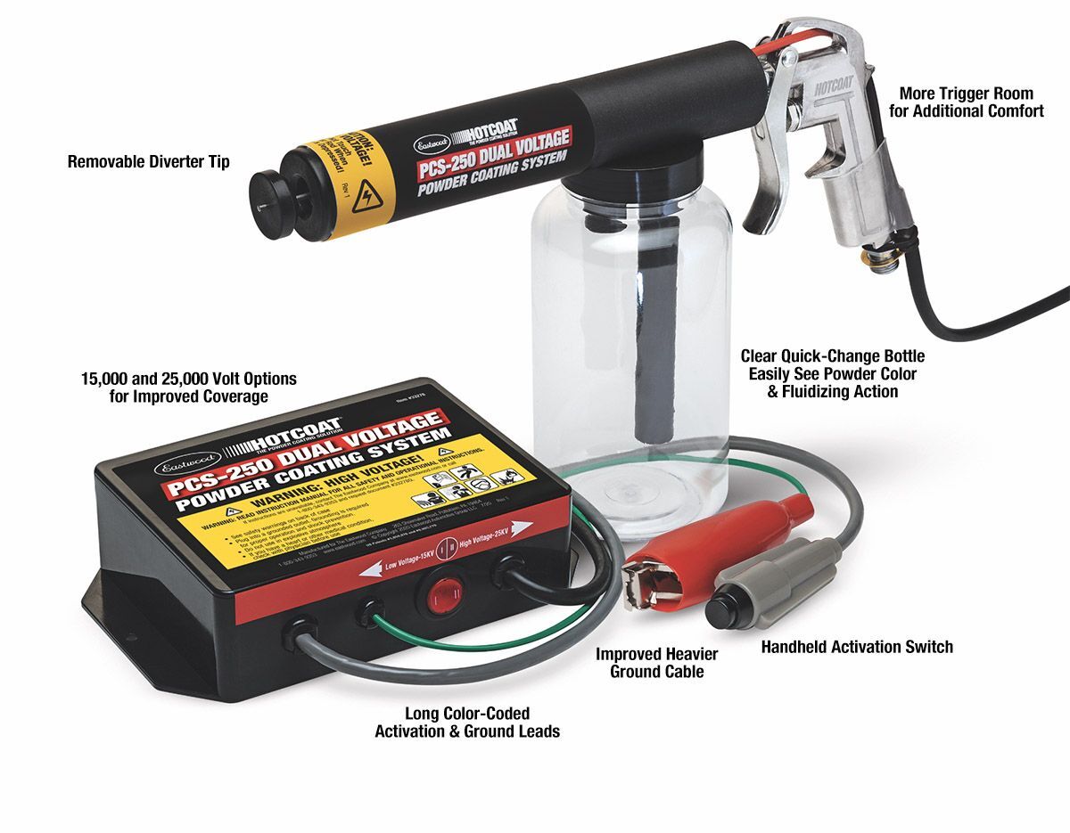 Eastwood HotCoat PCS-250 Powder Coating Gun, Benchtop Oven & Booth Kit