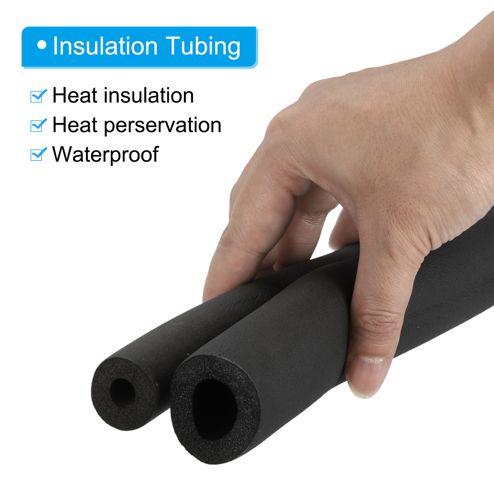 3/8″(10mm) x 6Ft Pipe Insulation Foam Tube Pipe Cover Wrap Roll Bar Padding