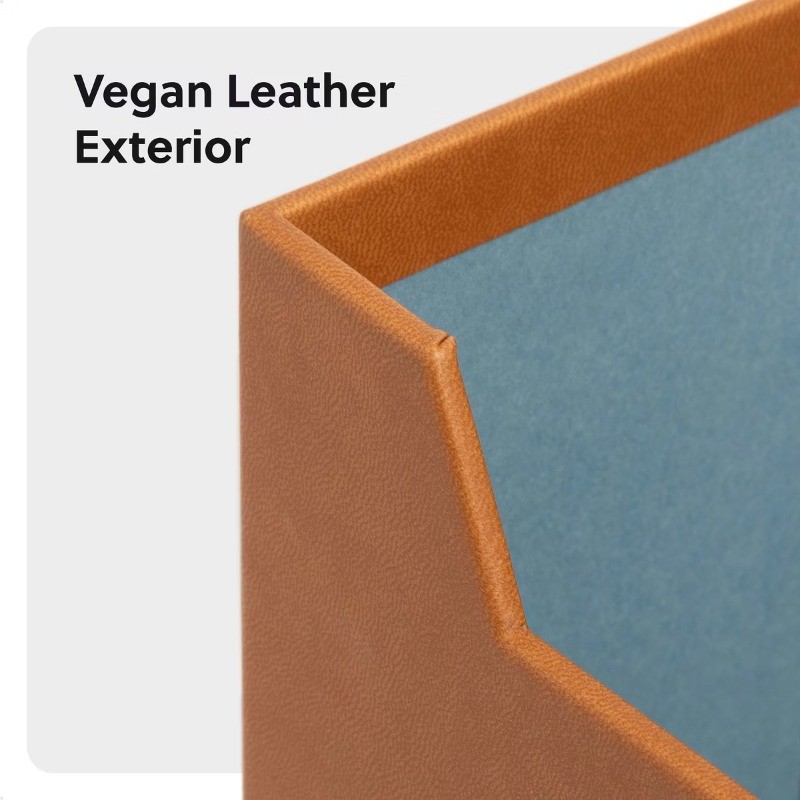 Flip Top File and Storage Box PU Leather
