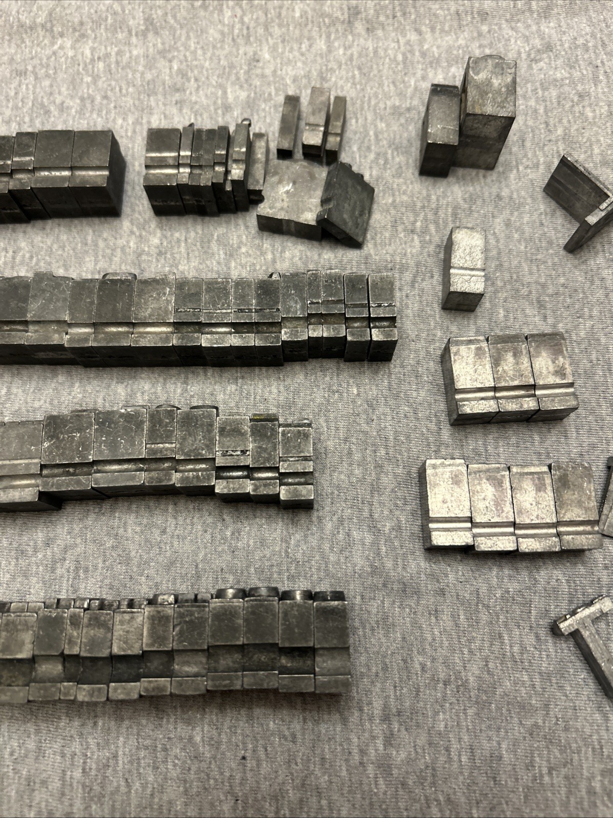 Letterpress Printing Block Mixed Lot Letters, Numbers, Symbols, BB & S Chicago