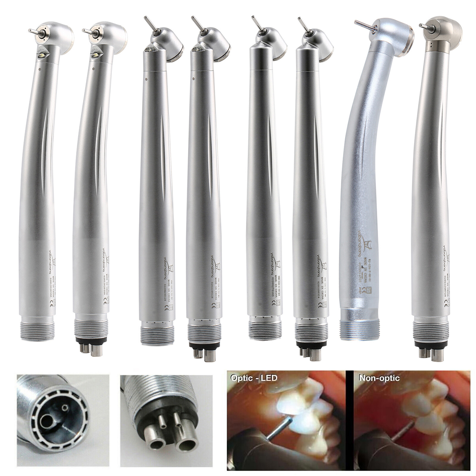 NSK Style Dental 45 Degree Surgical / High Speed Handpiece LED No LED 4/2 Holes
