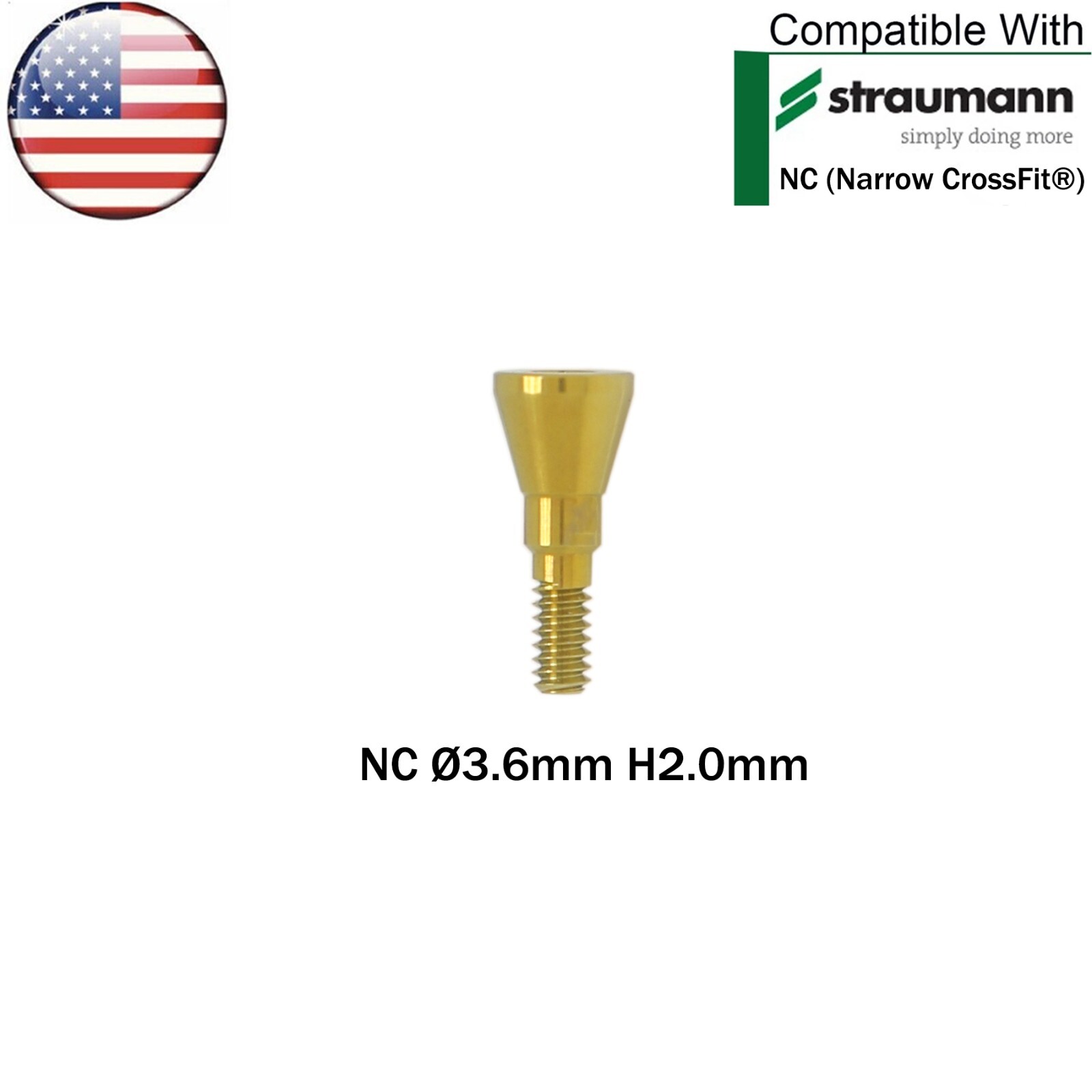 US Dental Mini Healing Abutment NC Ø3.6/4.8mm Closure Caps fit Straumann ITI BLT