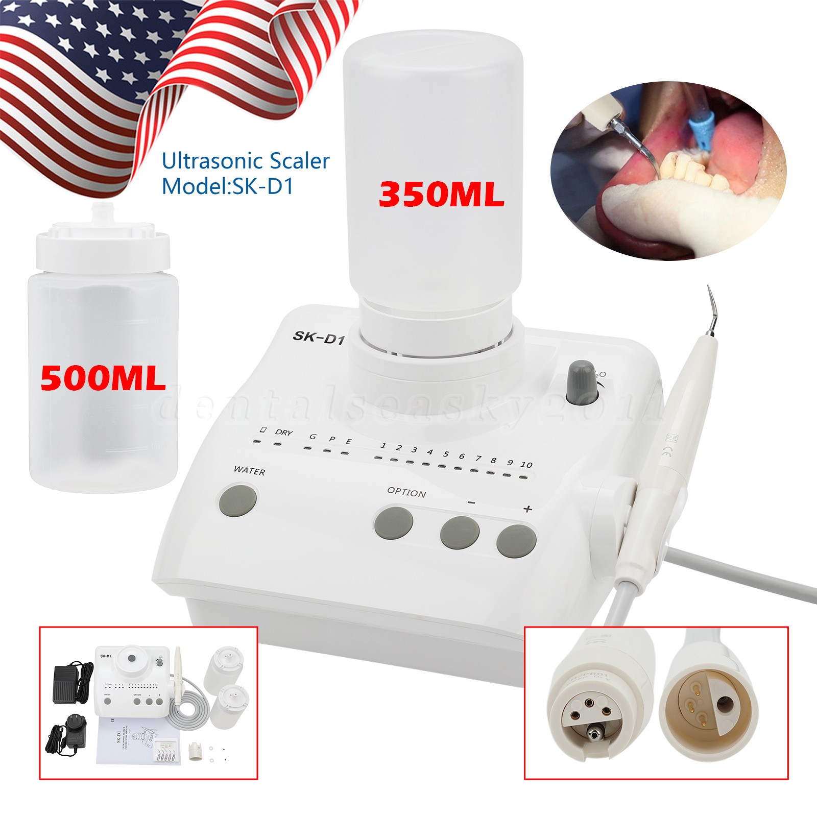 Dental Ultrasonic Piezo Scaler+Handpiece Bottles Fit DTE SATELEC Model:SK-D1