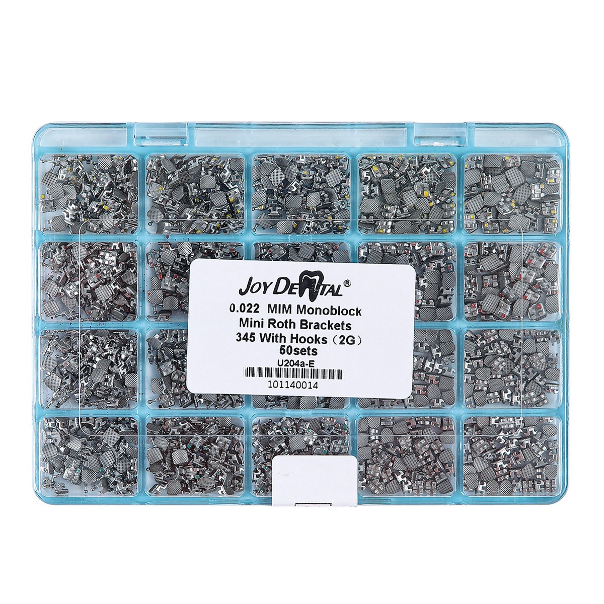 1000pcs Dental Orthodontic Brackets MIM Monoblock Mini Roth MBT 0.022″ Hooks 345