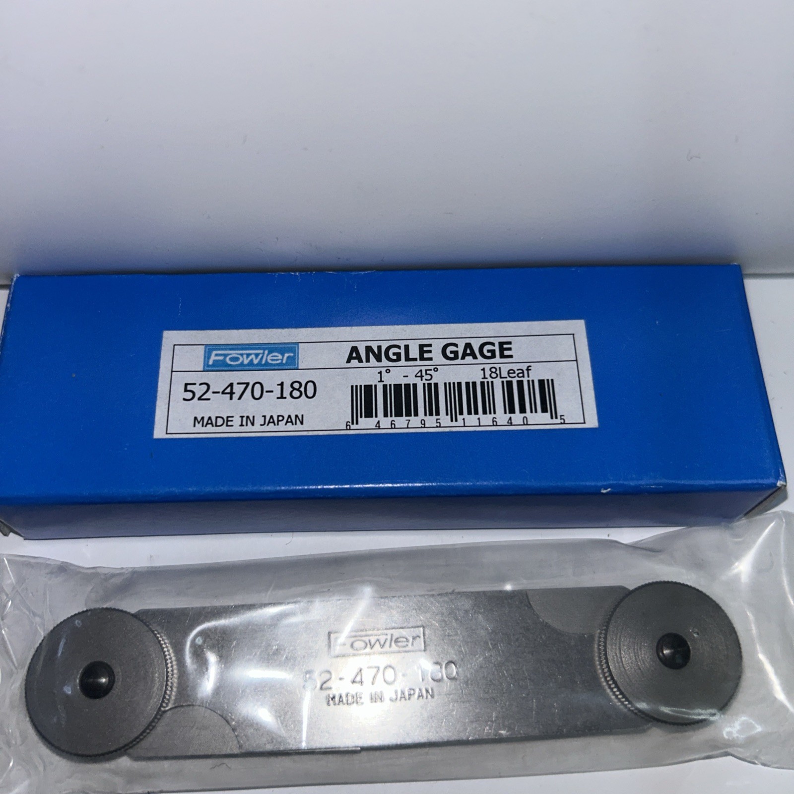Fowler Angle Gage, 52-470-180 ( 1-45 ) NEW OLD STOCK