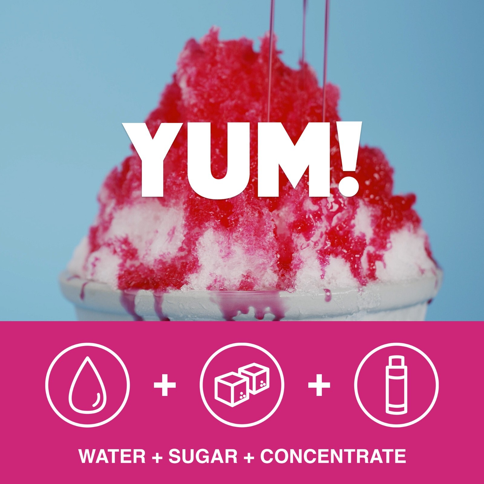Hypothermias BLUE BUBBLE GUM Flavor ? Snow Cone machine Concentrate UNSWEET
