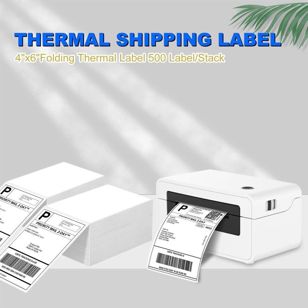 100-10000 Commercial 4″ x 6″ FanFold Direct Thermal Shipping Labels Perforated