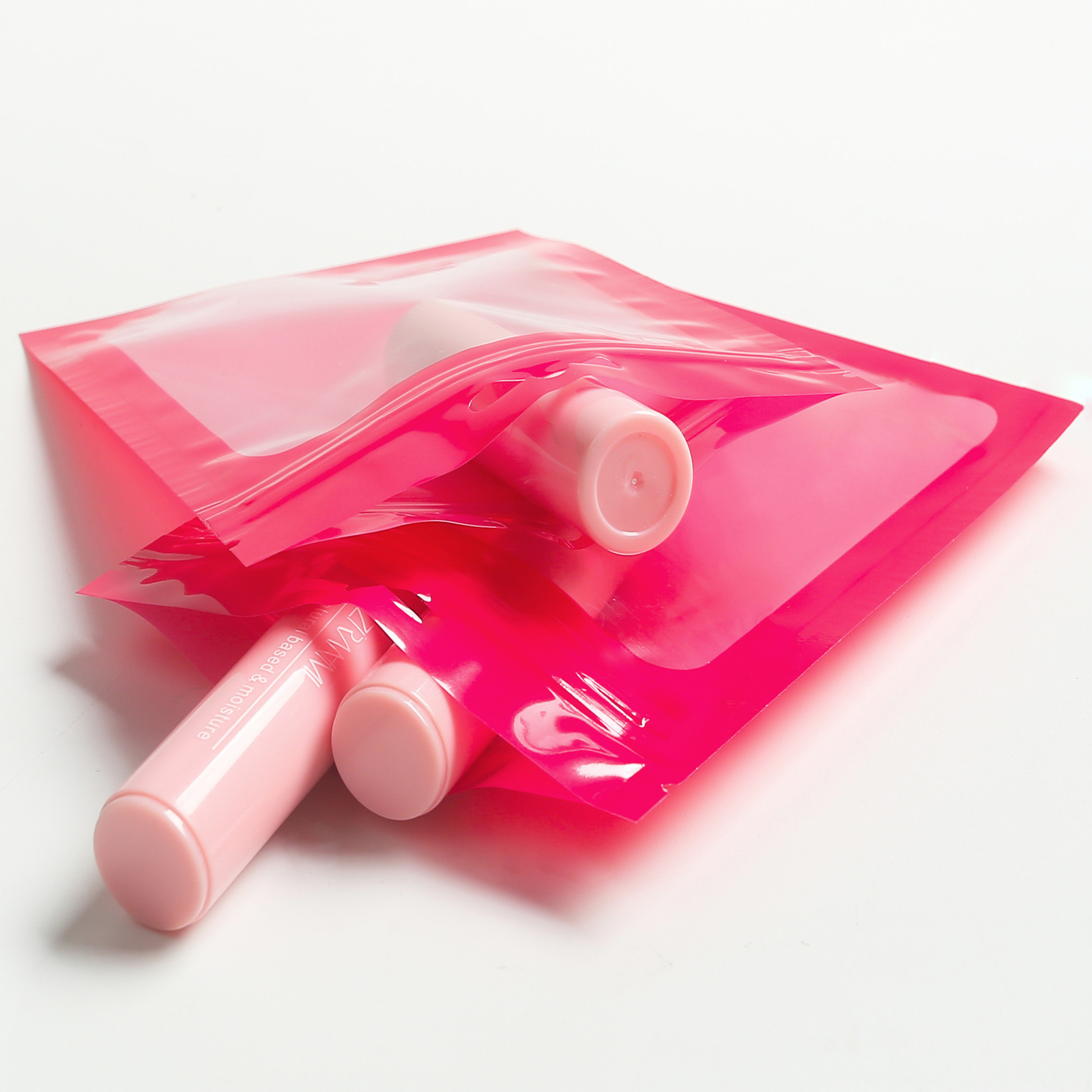 Plastic Sample Bags, Cosmetic Storage Pouches, Zipper Seal Lipgloss Packaging