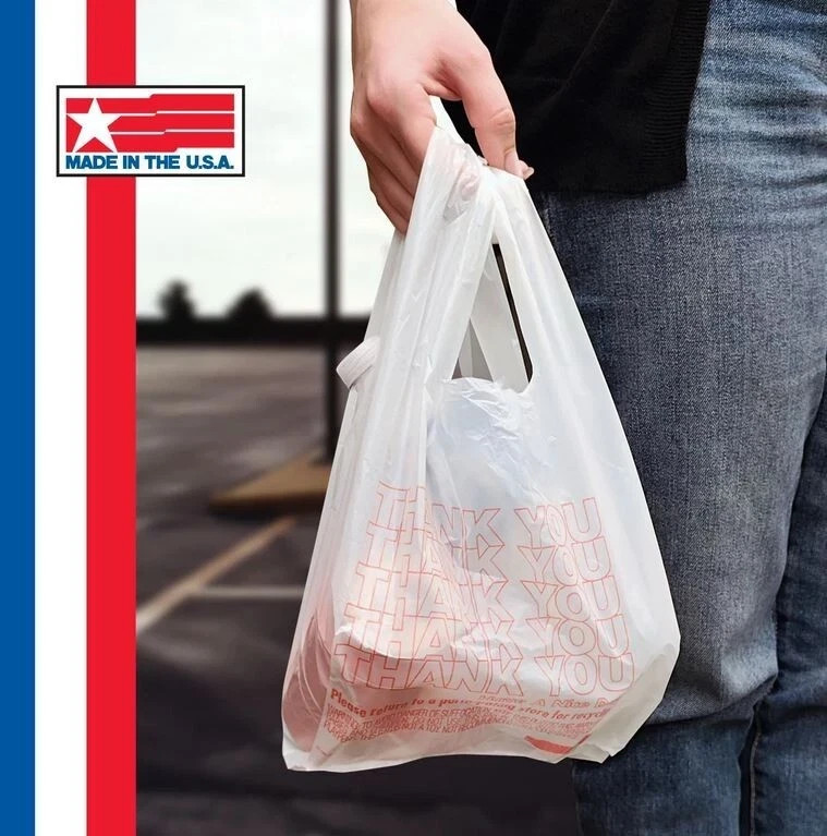 Small T-Shirt Carry-Out Bags, 7″ x 5″ x 15″ (2000 ct.)