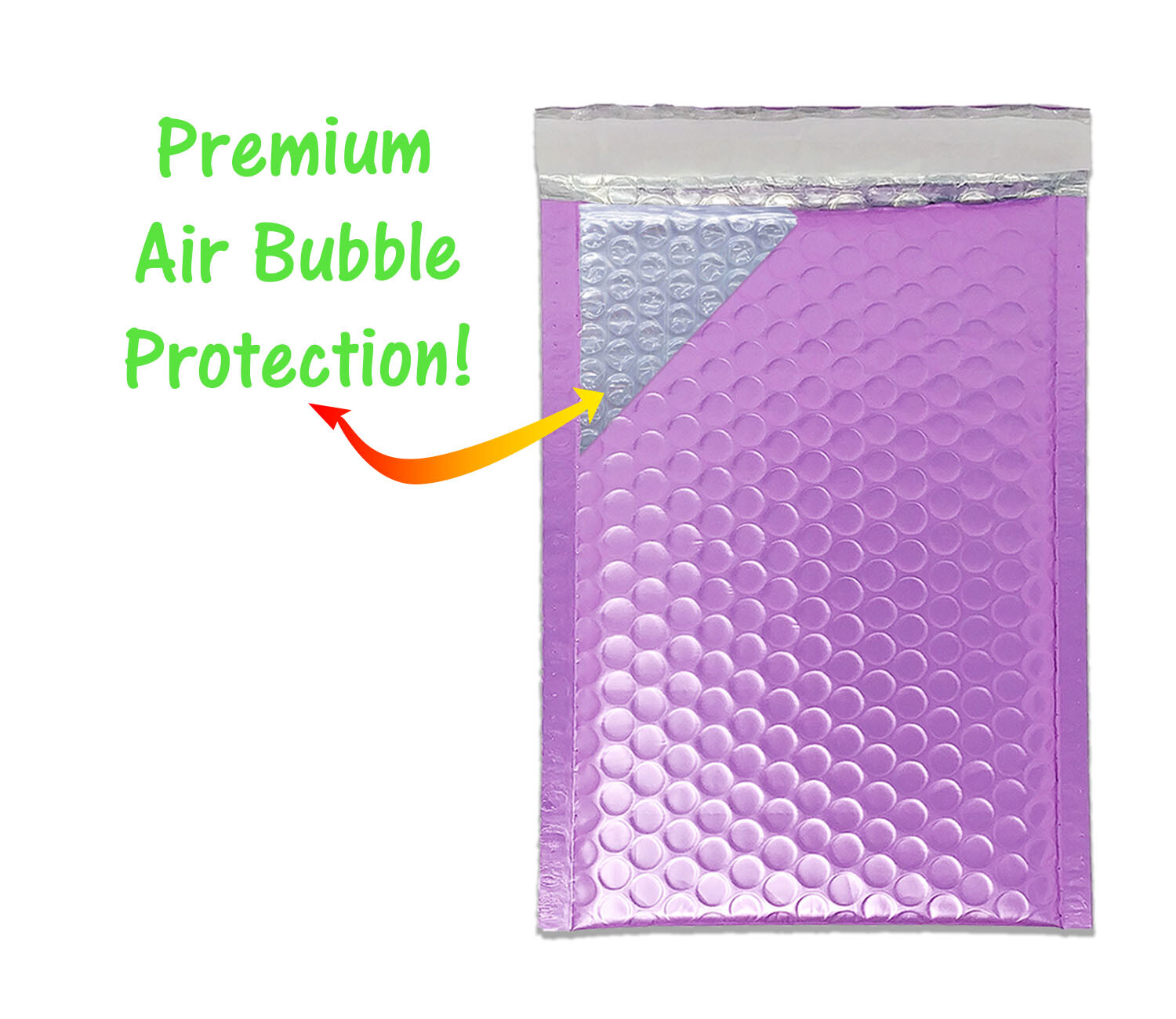 NEW Frosted Lilac Matte Metallic Bubble Mailers, Padded Shipping Envelopes Combo