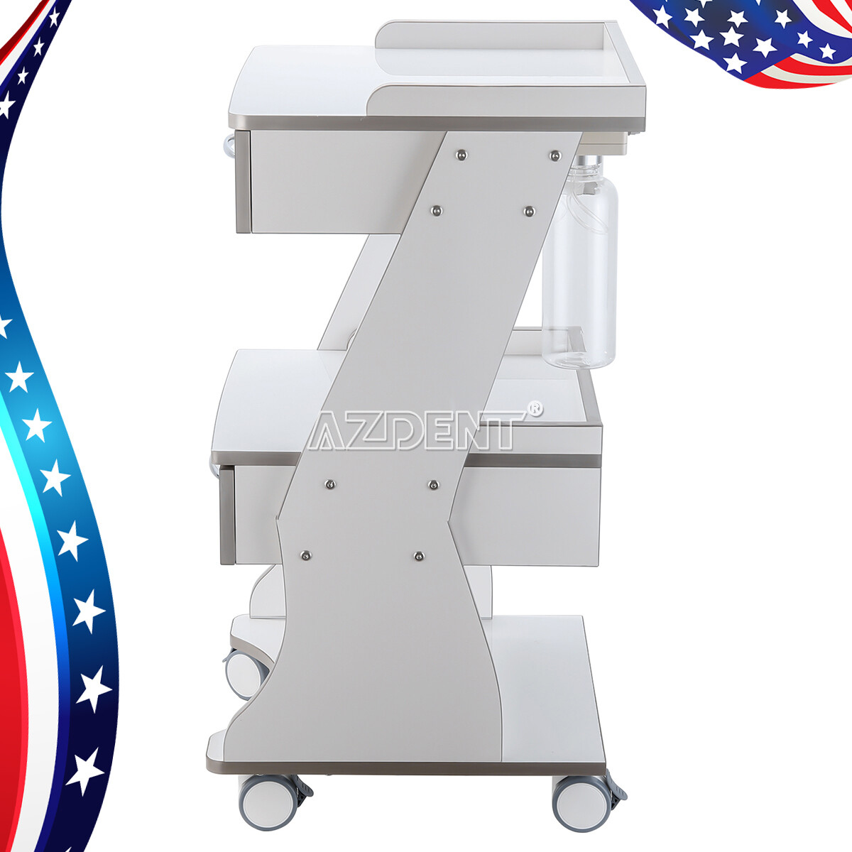 Portable Dental Delivery Unit Turbine Air Compressor /Auto-water Supply Trolley