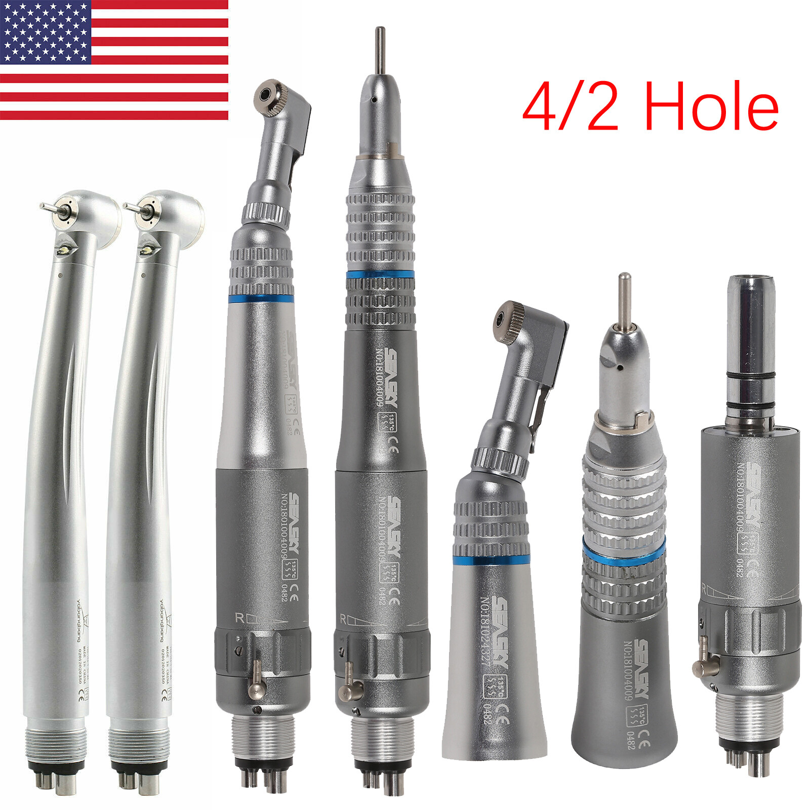 NSK Pana Max Style Dental (LED) High Low Speed Handpiece 4/2Hole Air Turbine kit