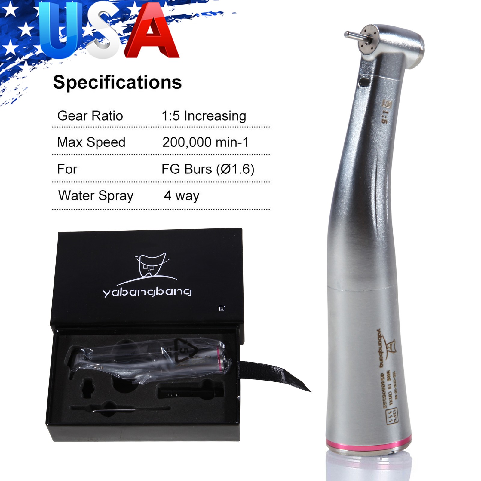 Dental 3 Way Air Water Syringe Triple Spray Handpiece &2 Nozzles Tips Tubes