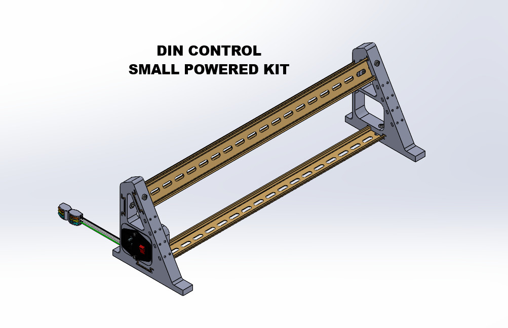PLC Trainer DIN Rail Stand: Allen-Bradley/Siemens/Omron/Mitsubishi/Schneider/ABB