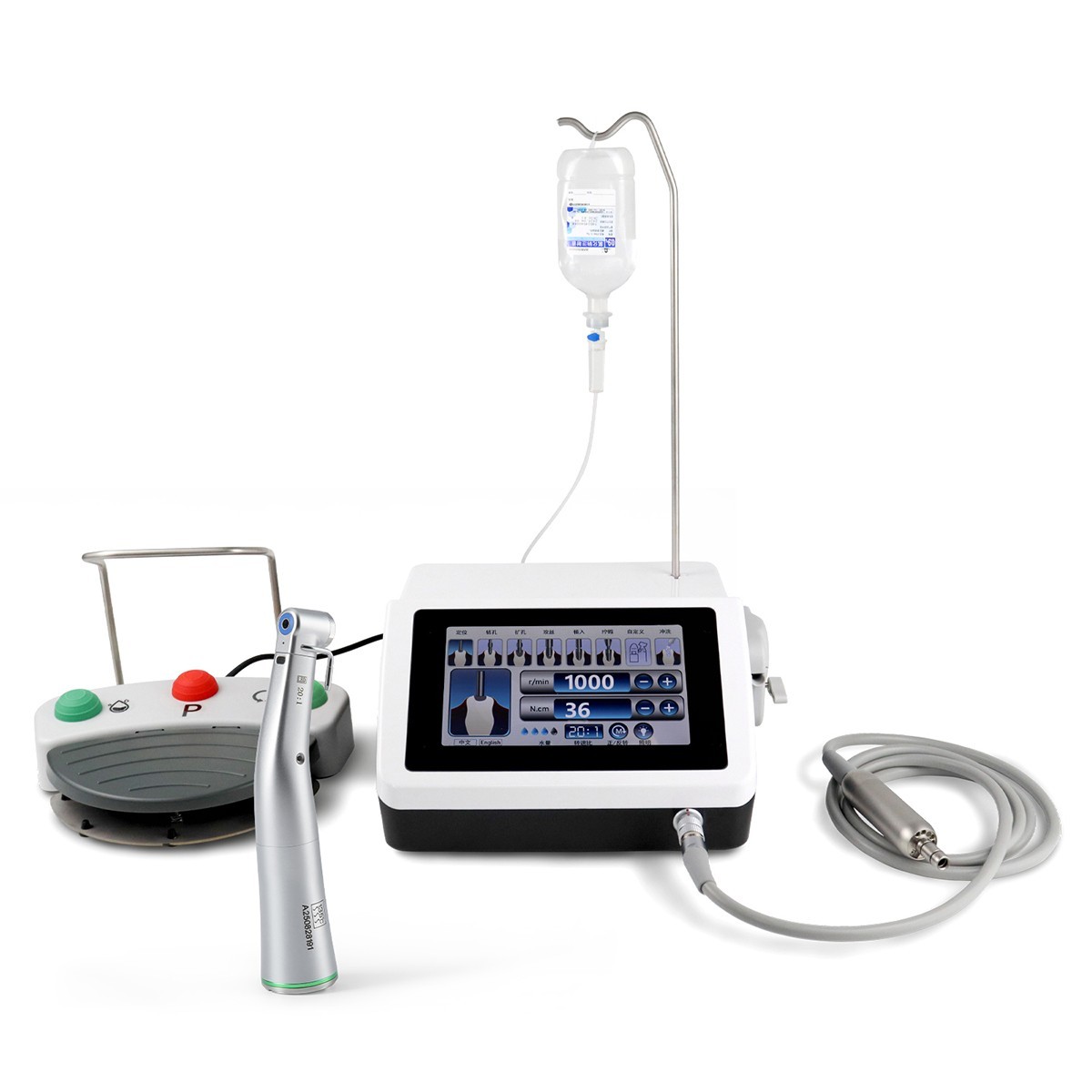 USA Dental Surgical Implant Motor System 20:1 LED Contra Angle /Irrigation Tubes