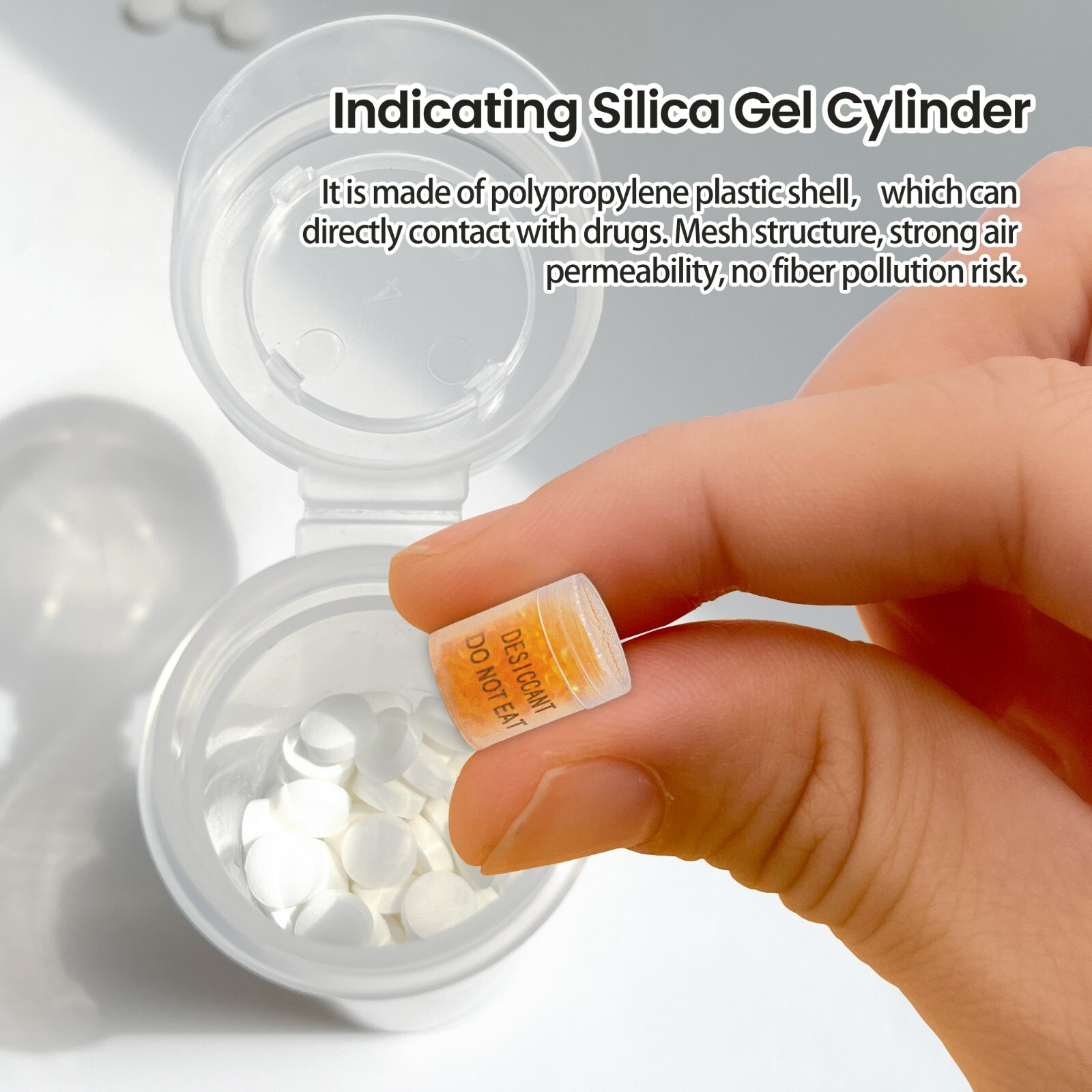 1g Silica Gel Canister, Indicating Desiccant Capsule Food & Pharmaceutical Grade