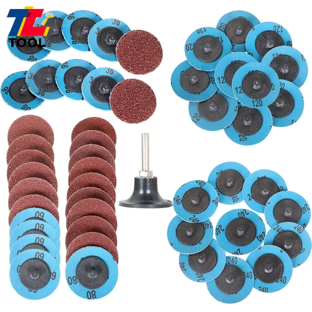 51 x 2″ Roll Lock Die Grinder Change Sanding Disc 36 60 80 120 240 Grit