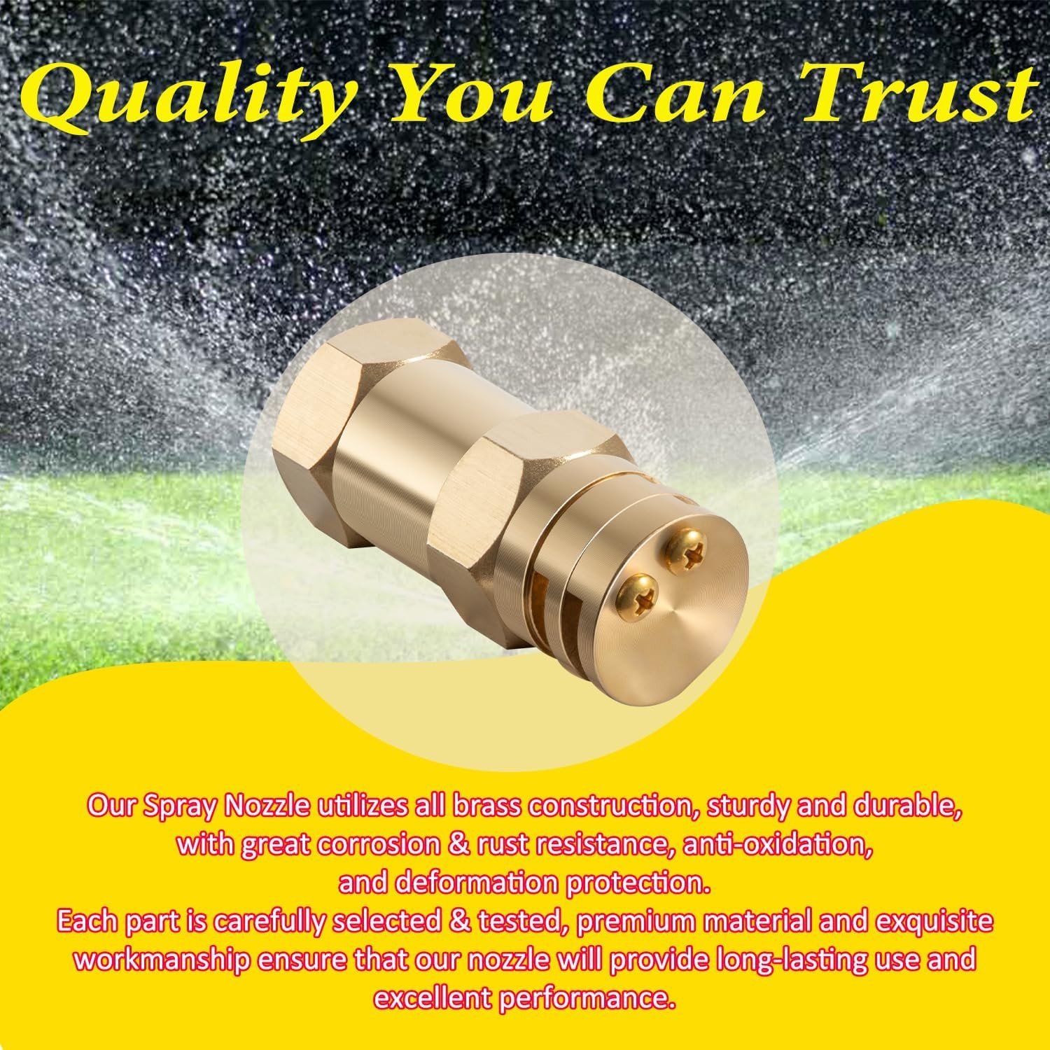 6542-1FBA Boomless Spray Nozzle For Agriculture, Lawn Care & General Watering