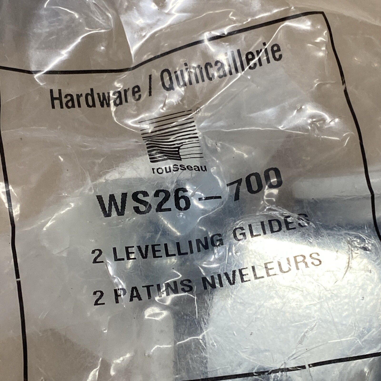 LOT OF (4) ROUSSEAU WS26-700, LEVELING GLIDES / FEET HARDWARE
