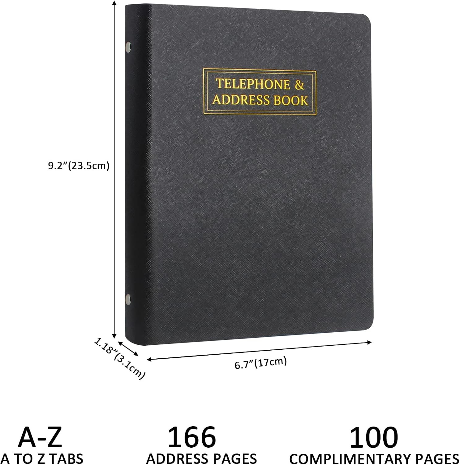 Refillable Address Book with Alphabetical Tabs, 600 Entry Spaces Large Print …