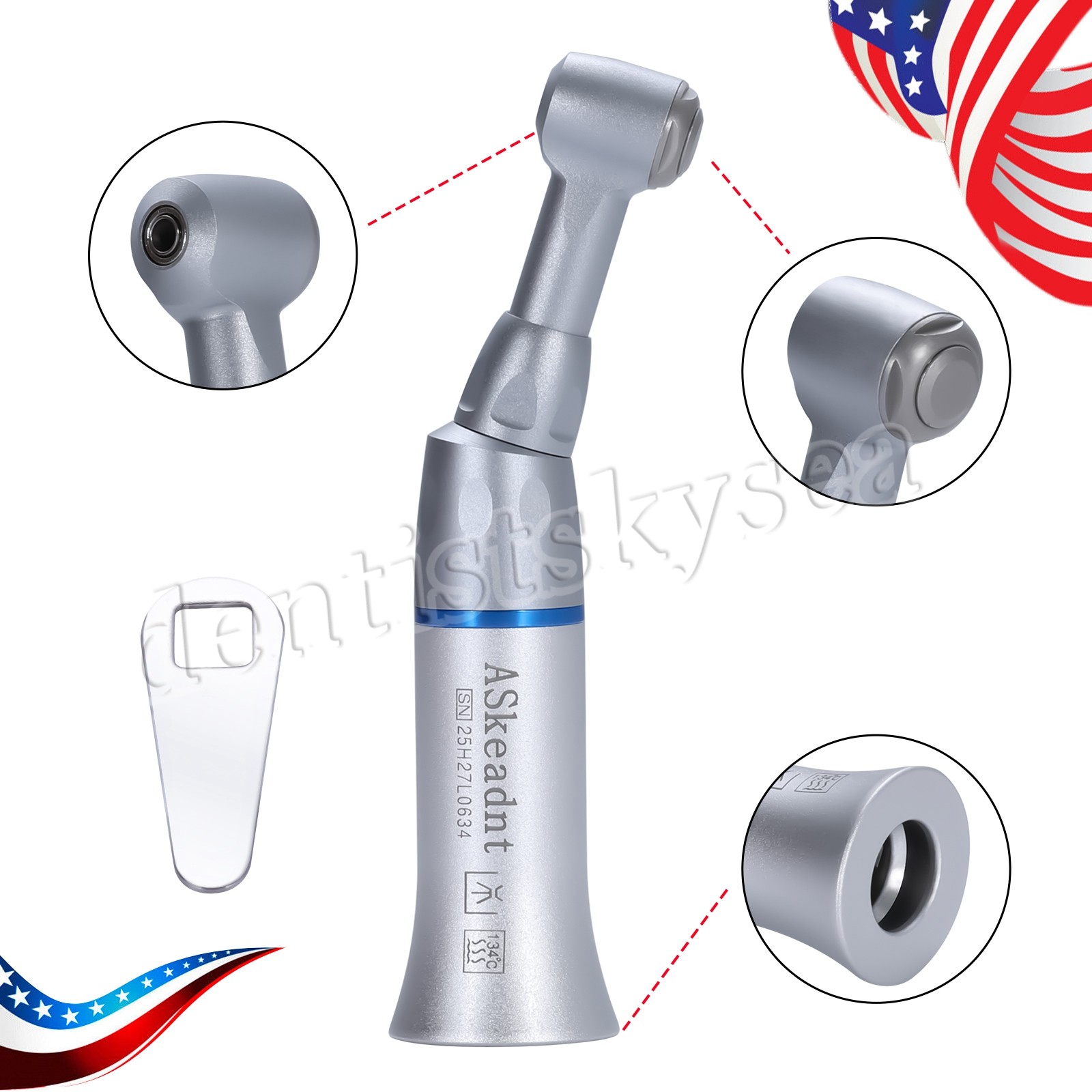 Dental Low Speed Contra Angle Handpiece fit NSK E-type Motor 135°C Autoclave wl#