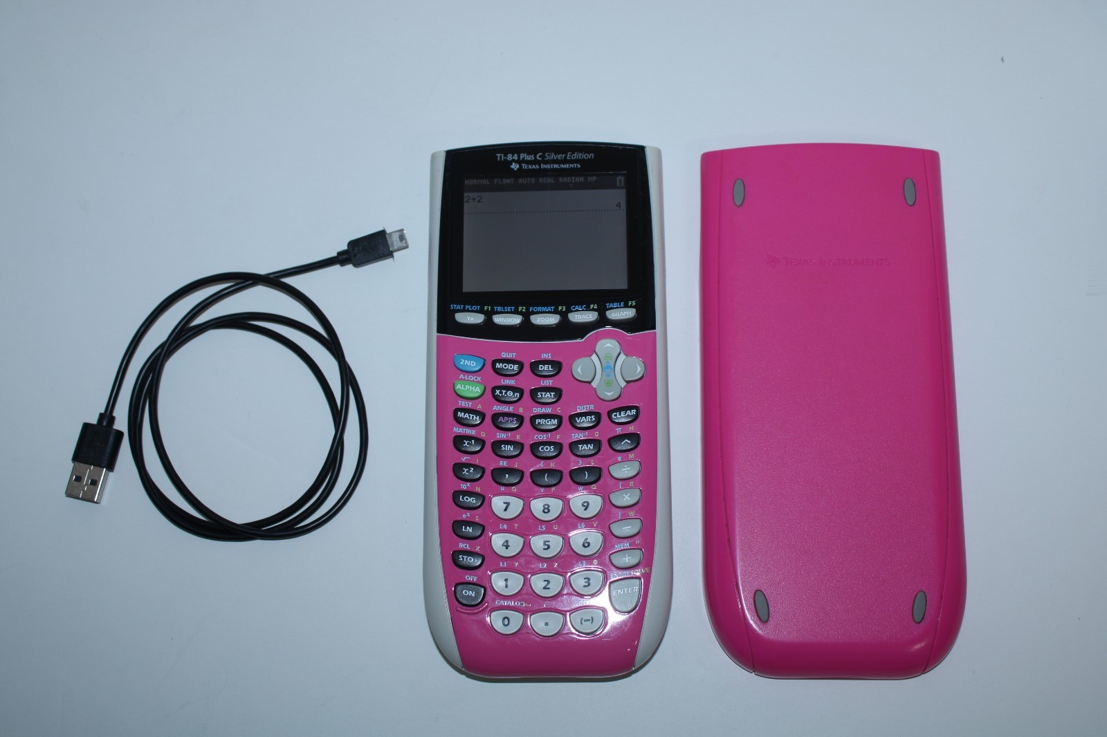 Texas Instruments Pink TI-84 Plus C Silver Edition Graphing Calculator