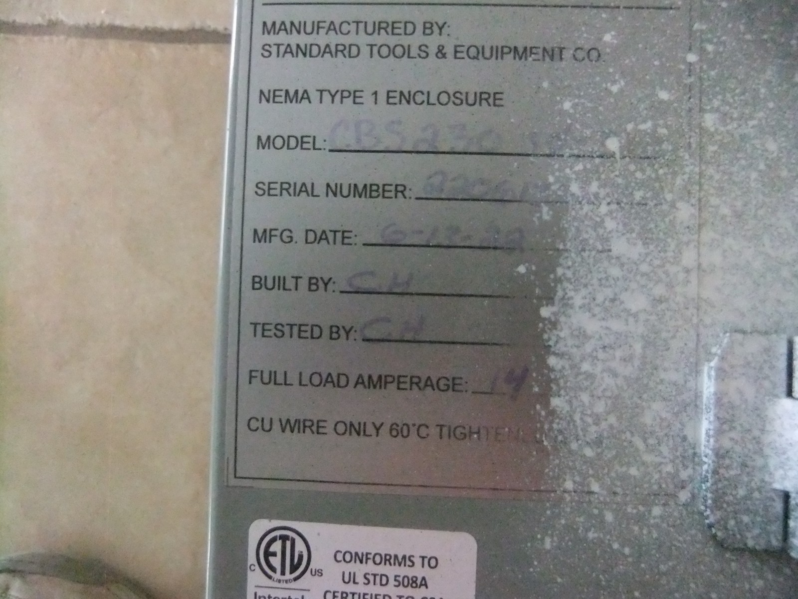 Paint Spray Booth Control Panel for Fan + Motor 3HP 230V Single Phase