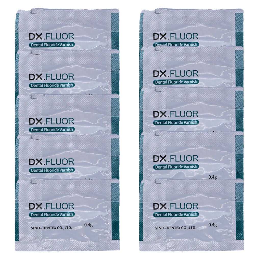 1 Pack Dental DX.FLUOR Fluoride Varnish 0.4g/bag Melon Scent 50 Bags