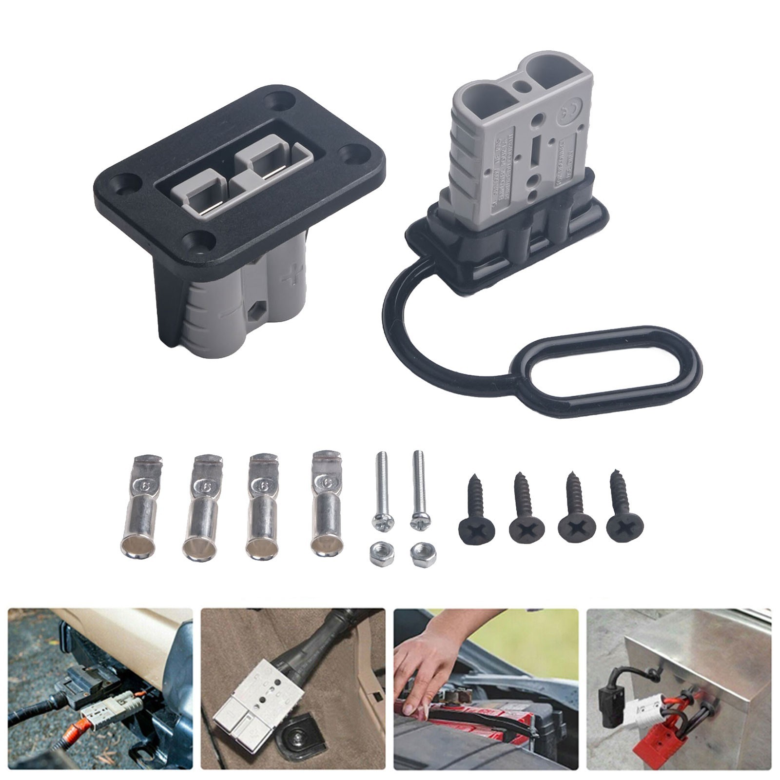 High Compatibility Connector Kit for 6 12 Gauge Cables 600V 50A