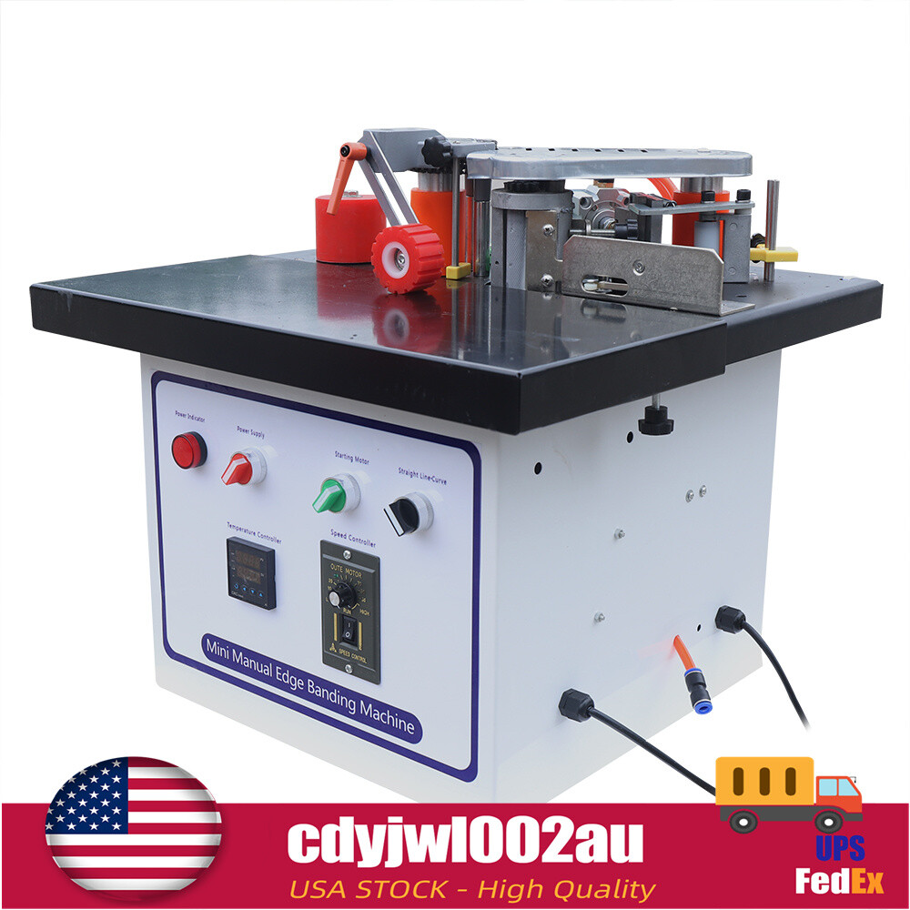 110V 1200W Portable Edge Bander Machine Double Side Gluing Wood Banding Machine