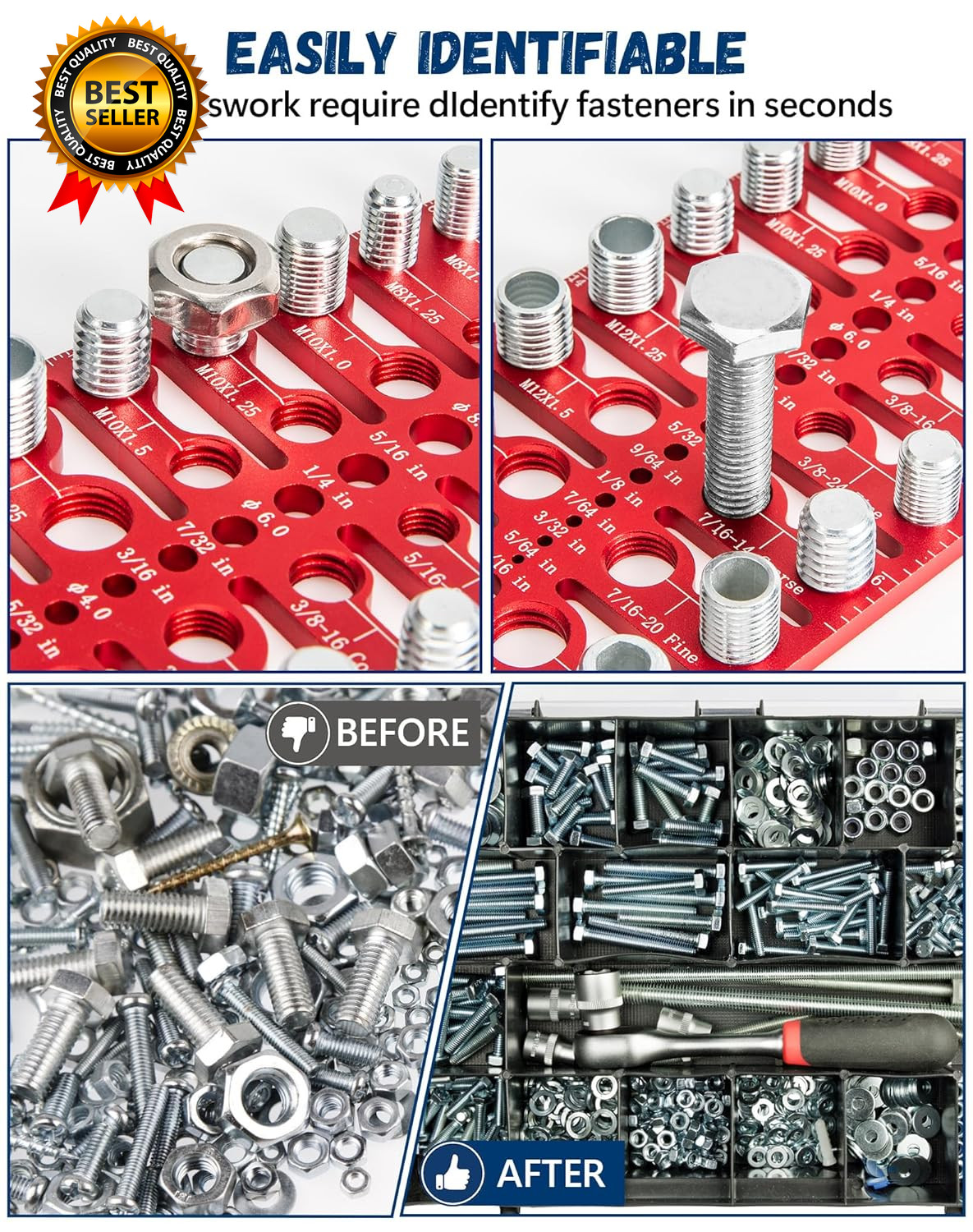57 Nut and Bolt Thread Checker – Thread Checker Standard and Metric Bolt