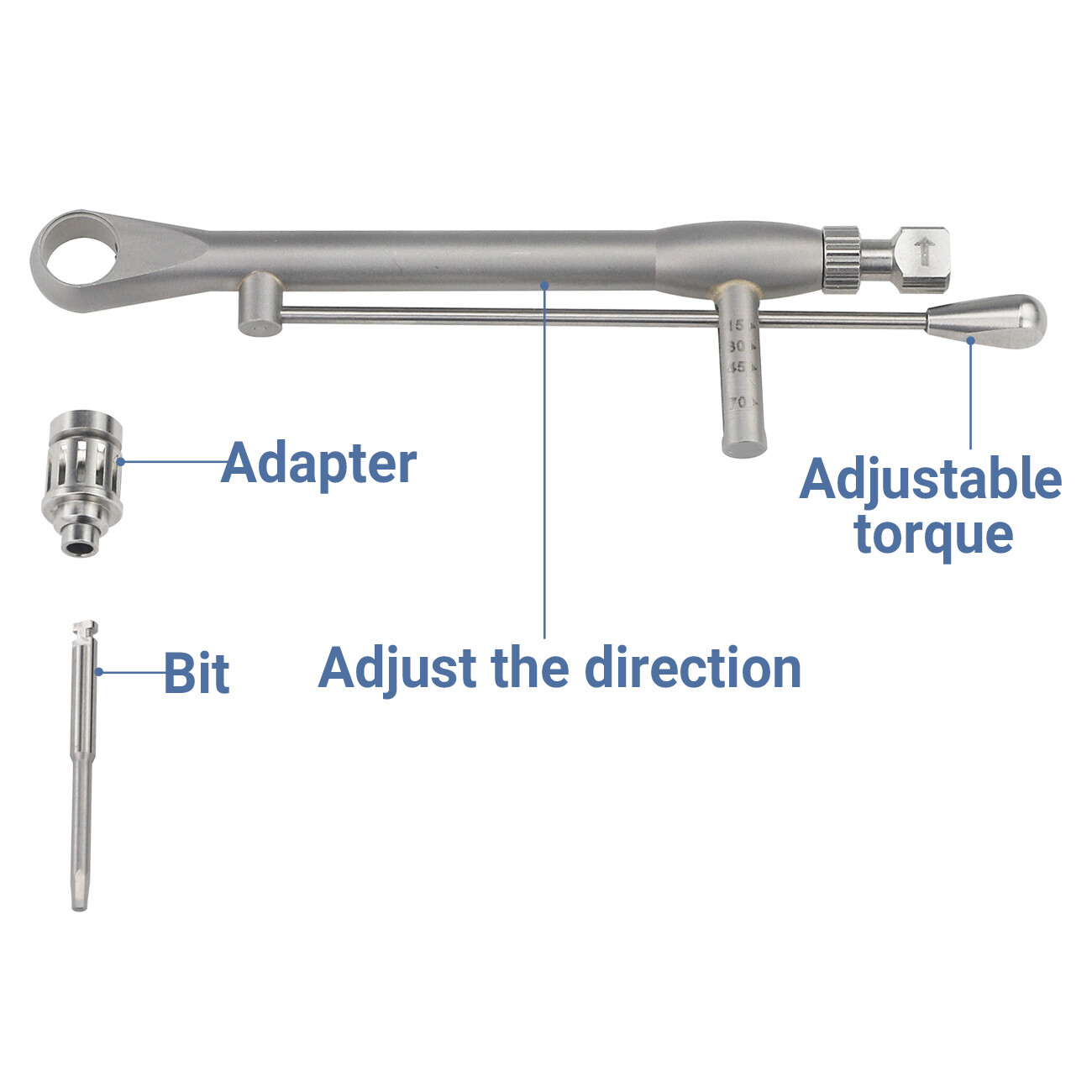1pc-Advanced Universal Dental Implant Kit – 16 Drivers 135°C Autoclavable Wrench