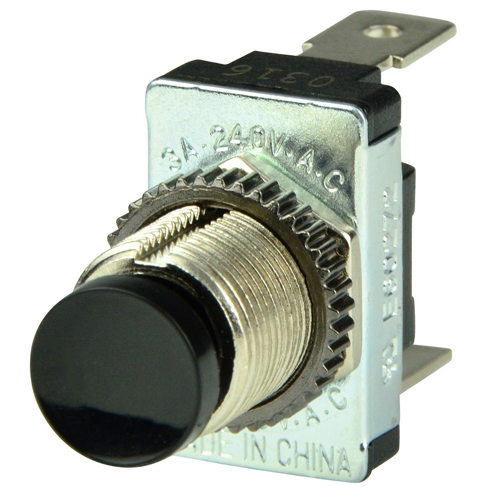 BEP Marine BEP Black SPST Momentary Contact Switch – OFF/(ON) 1001402 Switches