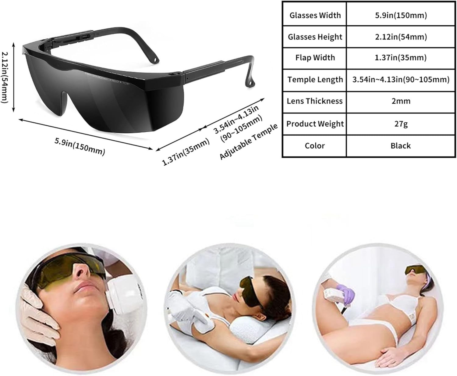 IPL Safety Glasses for Laser Cosmetology – Comfort & Eye Protection