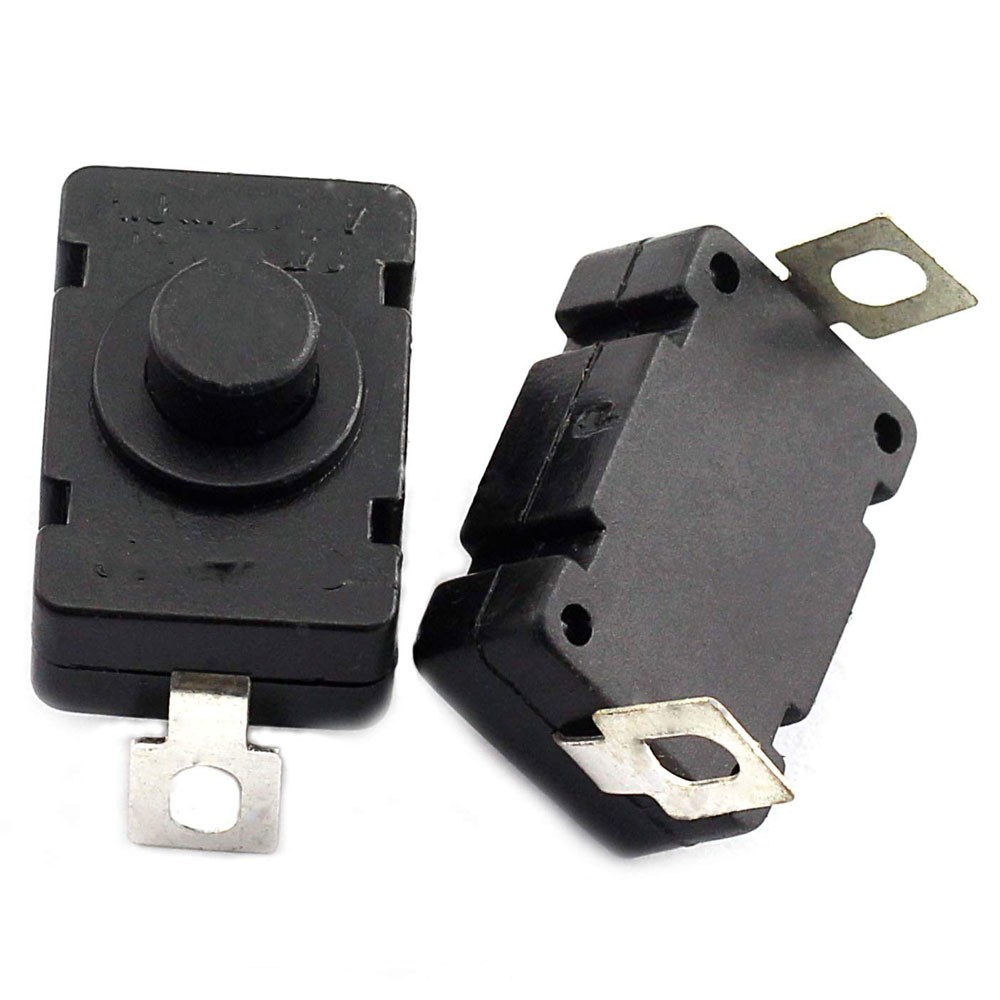 50/100/200x KAN-28 Flashlight Switch AC 250V 1.5A Self-Lock Push Button Switchs