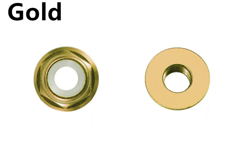 Multicolor Aluminum Hex Flange Lock Nut With Nylon Insert M2 M3 M4 M5 M6 M8