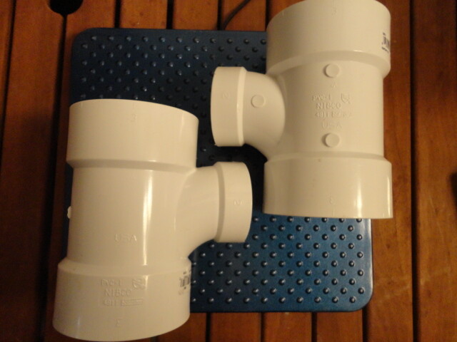 NIBCO 3 in. x 3 in. x 2 in. PVC DWV All Hub Sanitary Tee Fitting – SET OF 2