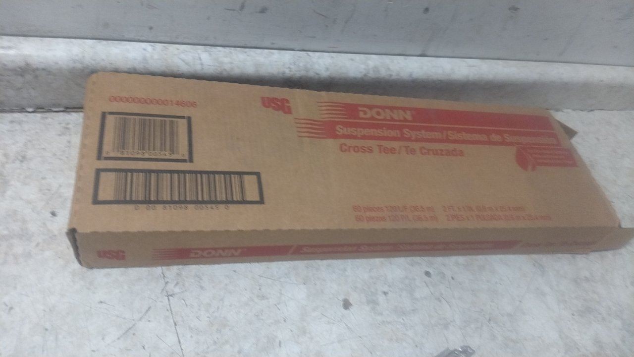 Donn DX/DXL216 60 Pk 2 Ft x 1 in White Galvanized Steel Cross Tee (BW)