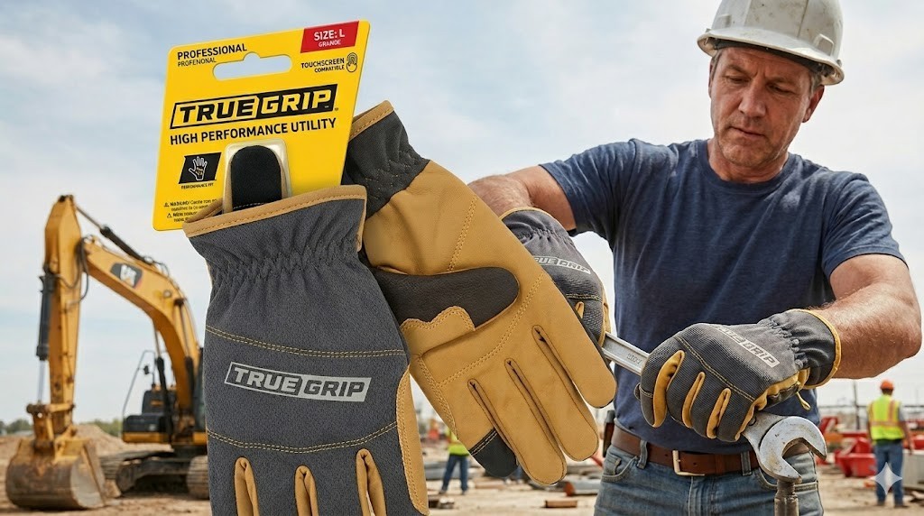 True Grip High Performance Utility Gloves Touch Screen compatibility Large NWT