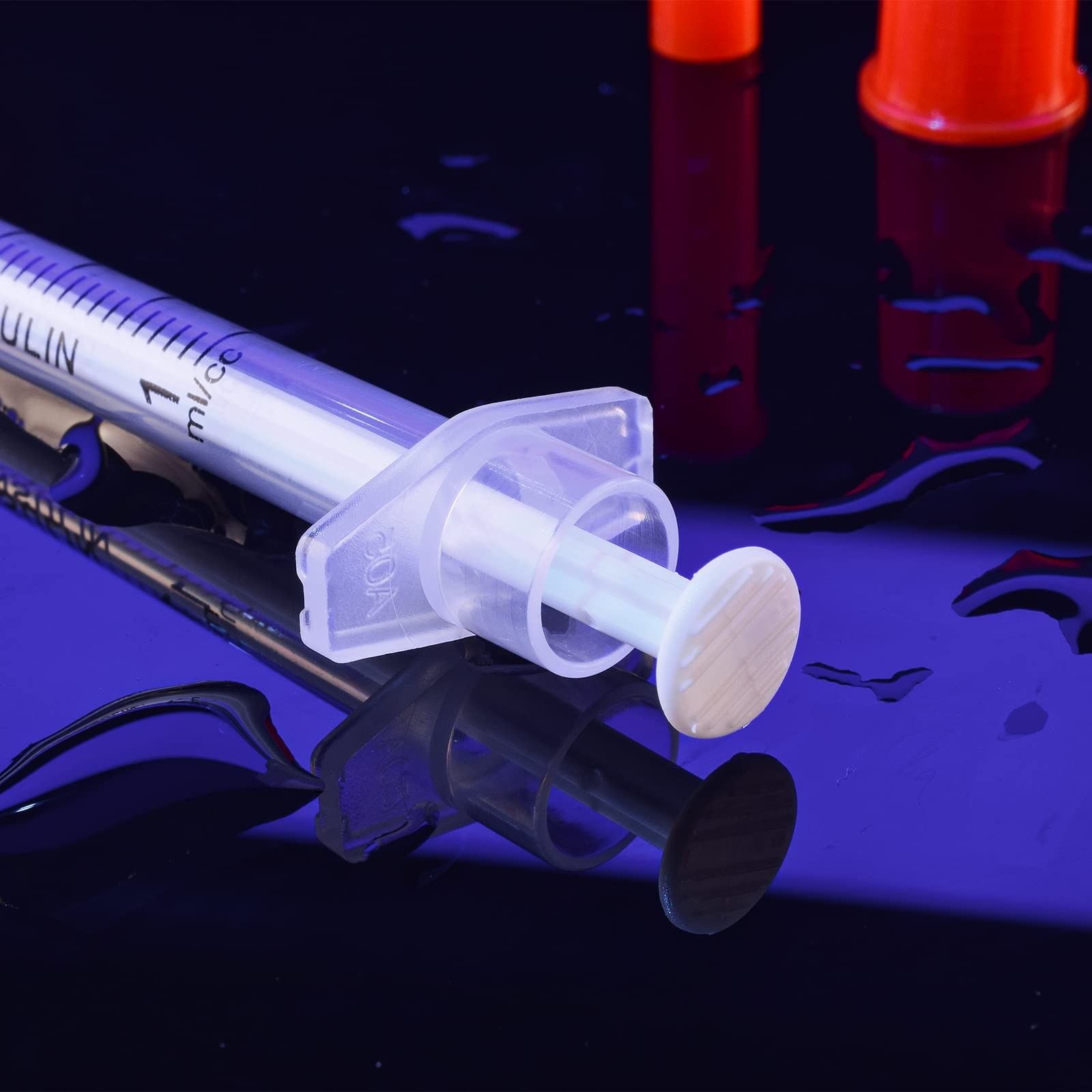 30G 1cc 1/2″ Syringe – Individual Package-100 Pack 1/2″, orange