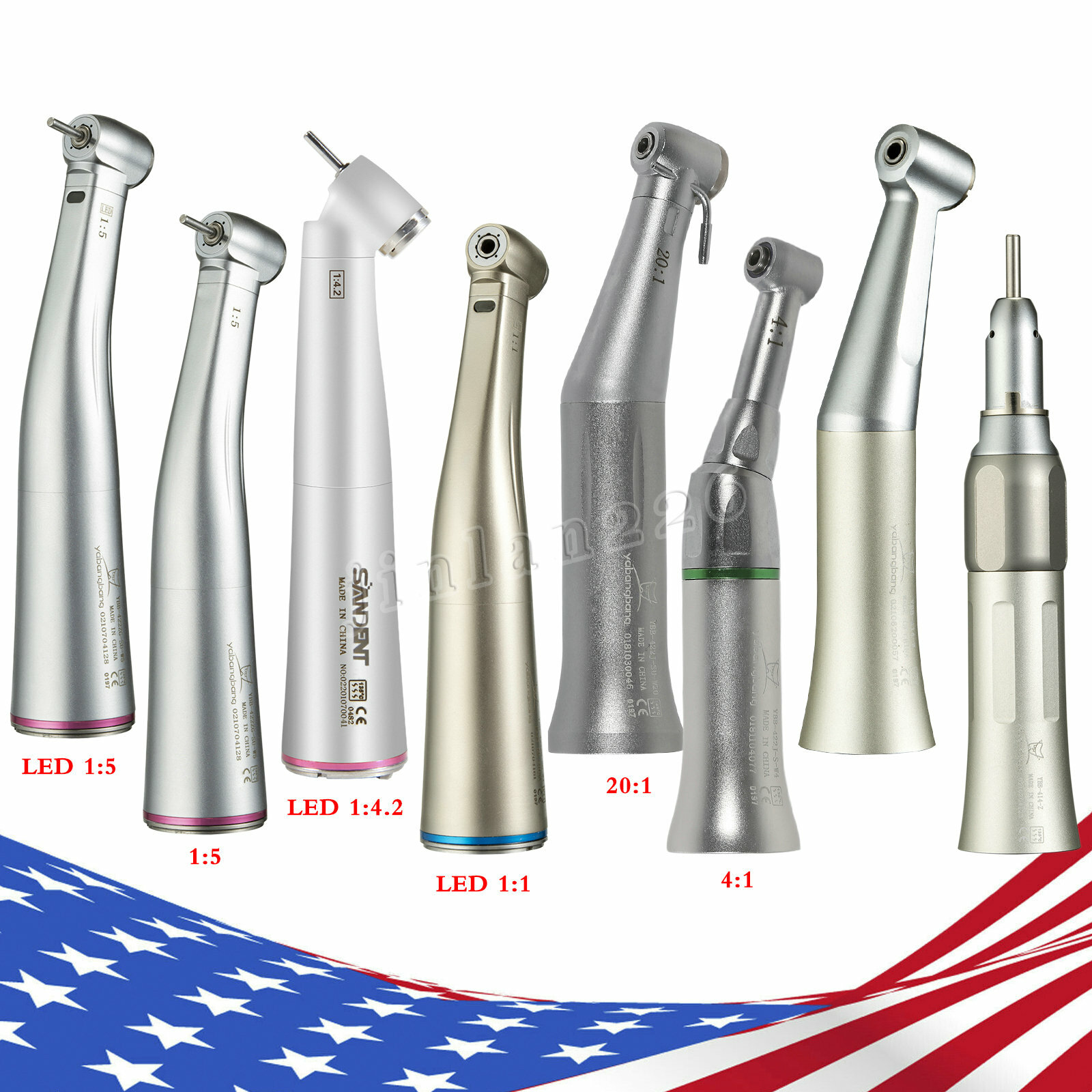 Dental 45° Surgical 1:4.2/ 1:5/ 4:1/ implant 20:1 Contra Angle (Fiber Optic) NSK