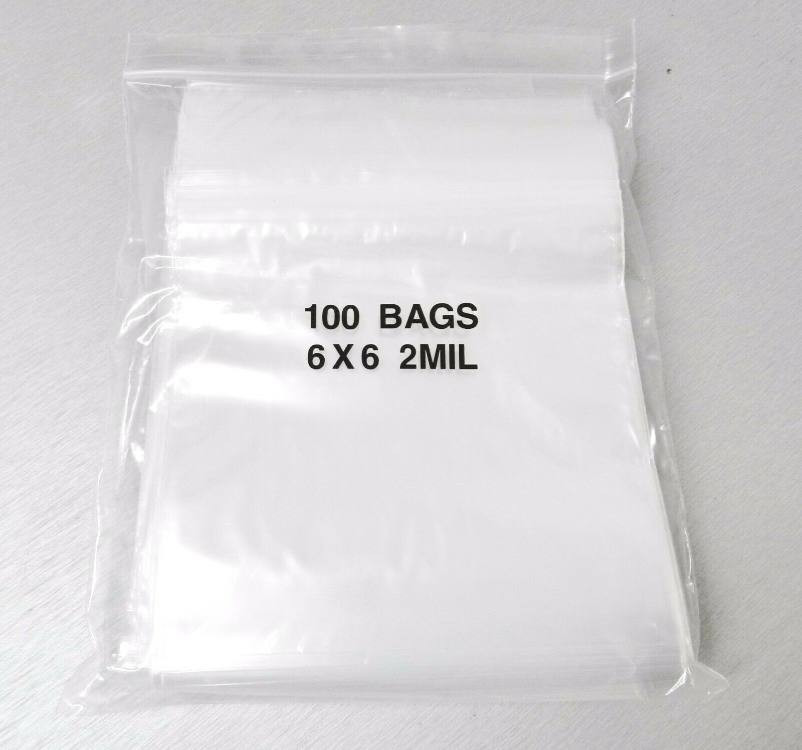 6×6 Clear 2 Mil Reclosable Bags 500 Poly Bags Zip Seal Lock Bags 6″ Square